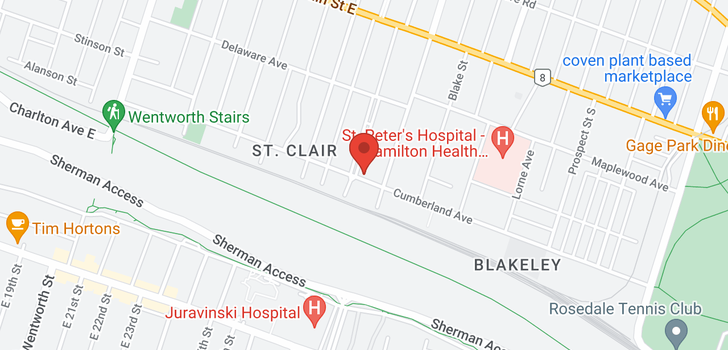 map of 237 ST. CLAIR Boulevard